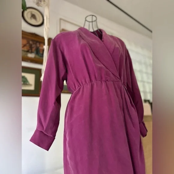 VINTAGE 80s, 100% silk gown, medium/8✨ - Picture 14 of 16